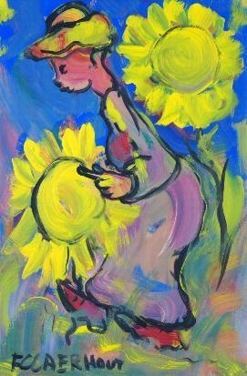 Sunflower Girl by Frans Claerhout