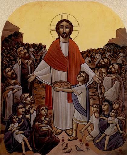Jesus Feeding the Multitude by Isaac Fanous