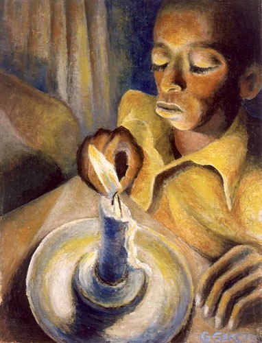 Boy with a Candle by Gerard Sekoto