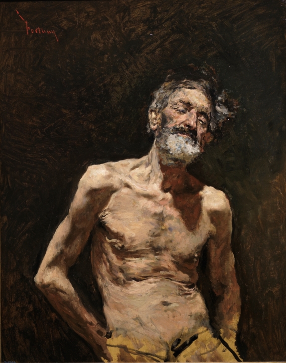 Nude Old Man in the Sun by Mariano Fortuny y Marsal