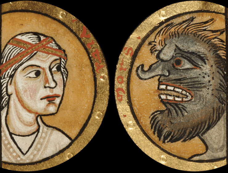 Jewish caricature (12th c)