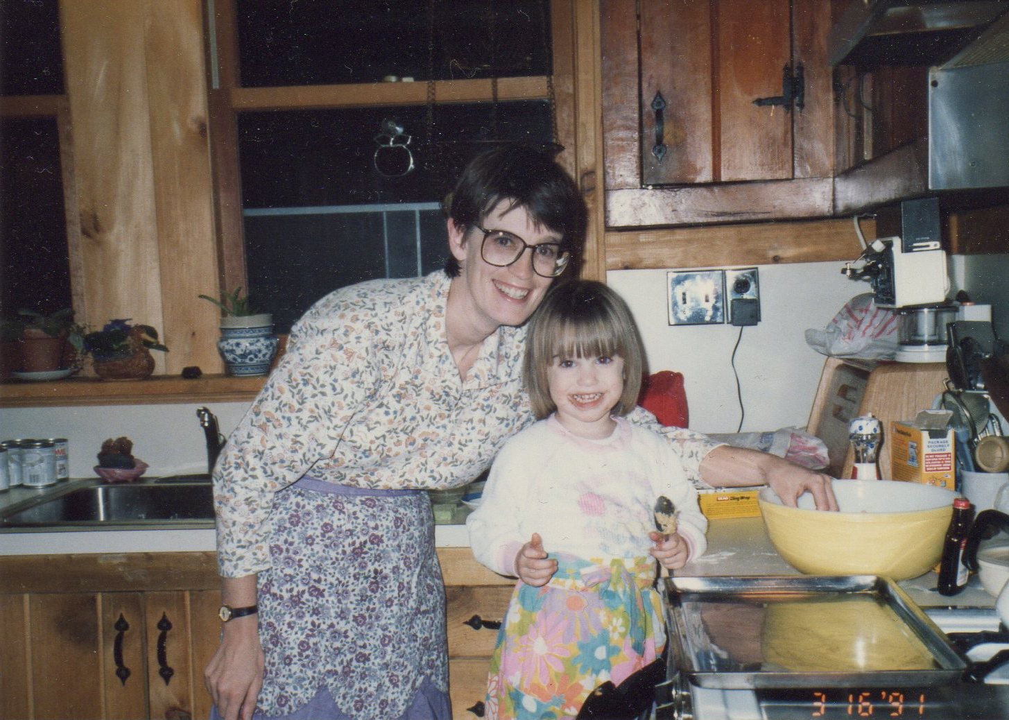 Making cookies with Aunt Marjie