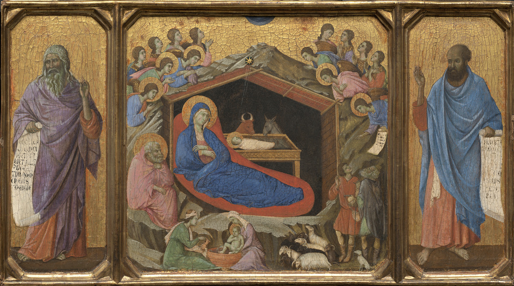 Nativity with Isaiah and Ezekiel by Duccio