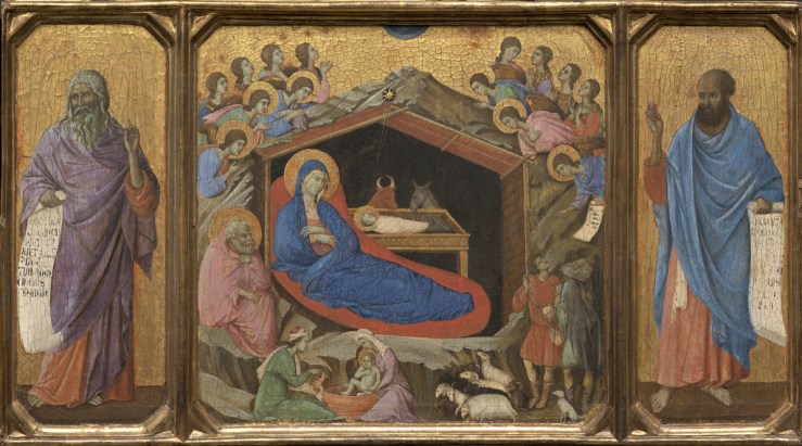 Nativity with Isaiah and Ezekiel by Duccio