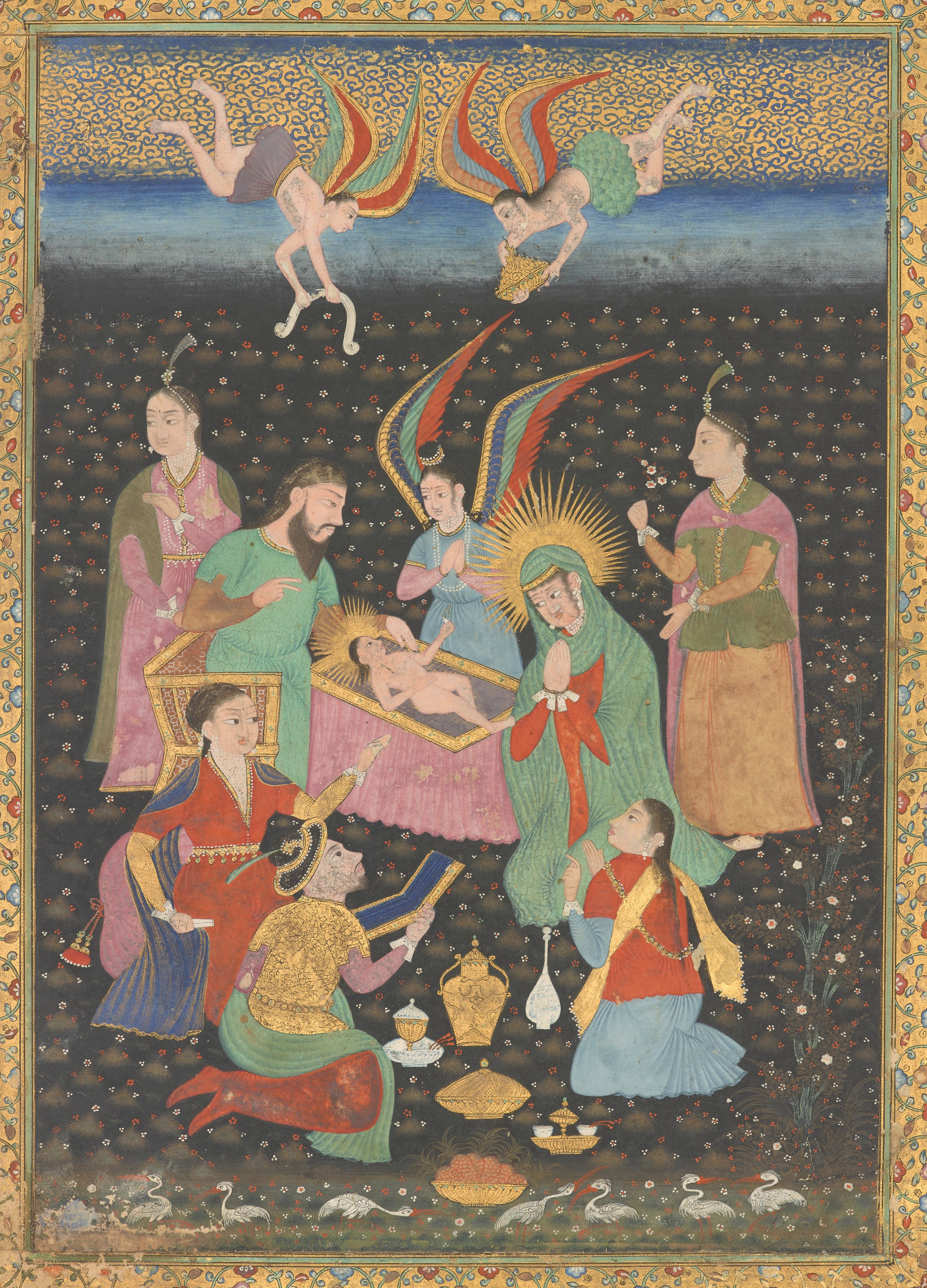 Adoration of the Christ Child (India, 17th c)