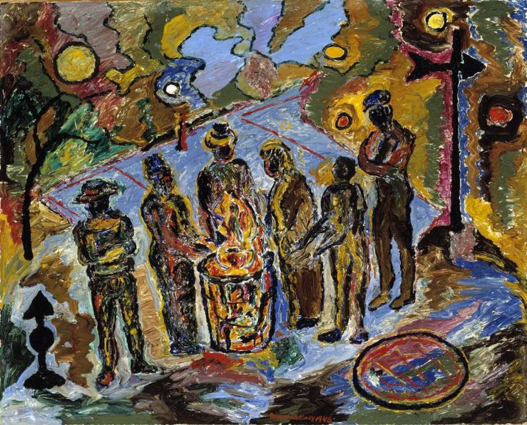 Can Fire in the Park by Beauford Delaney