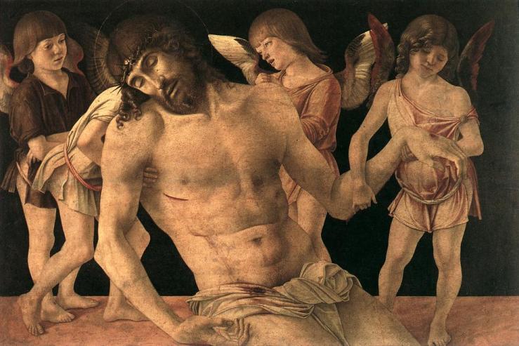 Dead Christ Supported by Angels by Giovanni Bellini