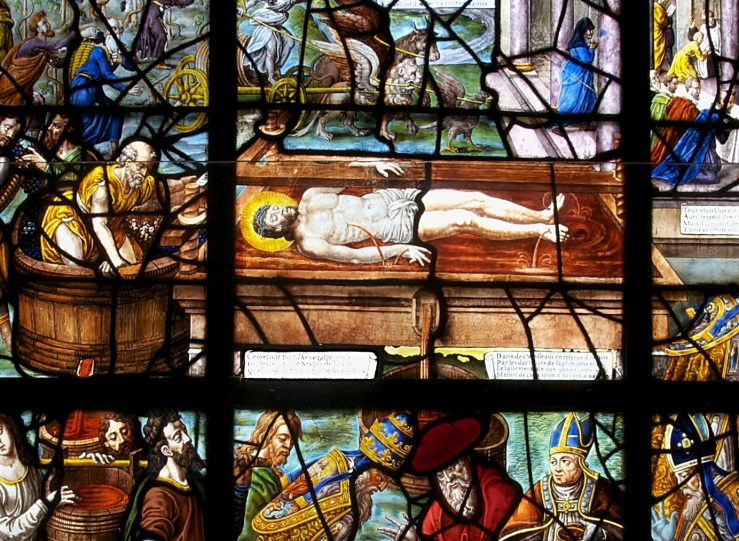 Christ in the Winepress (stained glass)