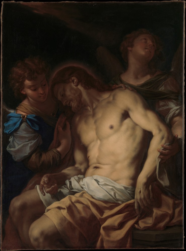 Dead Christ Supported by Angels by Francesco Trevisiani
