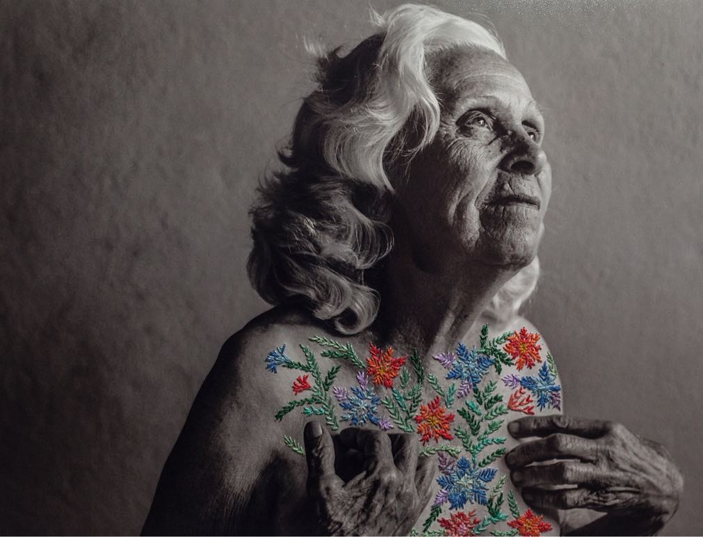 Embroidered photograph by Aline Brant