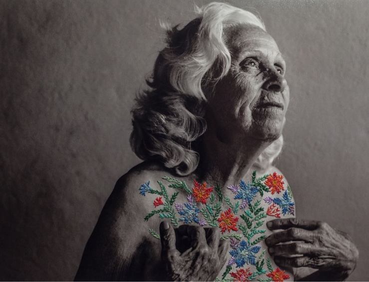 Embroidered photograph by Aline Brant