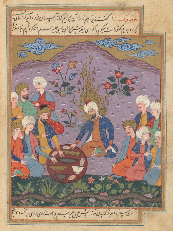 Jesus receives food from heaven (Persian)