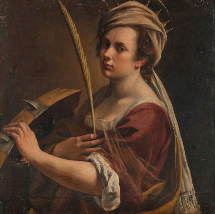 Self-Portrait as Saint Catherine of Alexandria by Artemisia Gentileschi