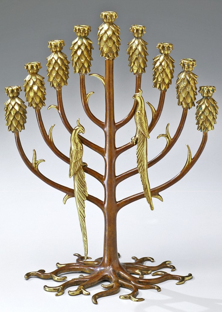 Erte_Tree of Life (menorah)
