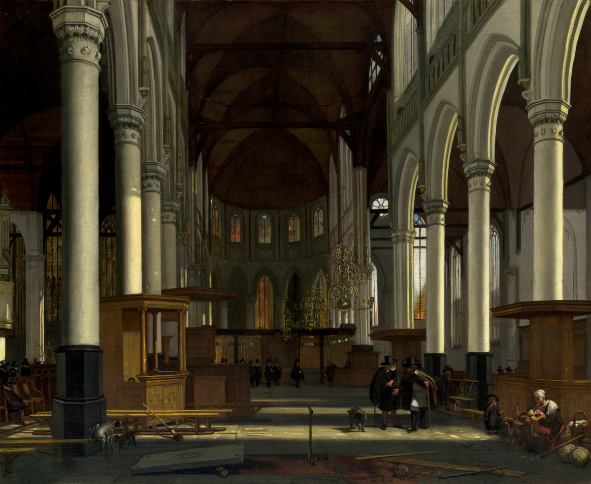 Interior of the Oude Kerk, Amsterdam by Emanuel de Witte
