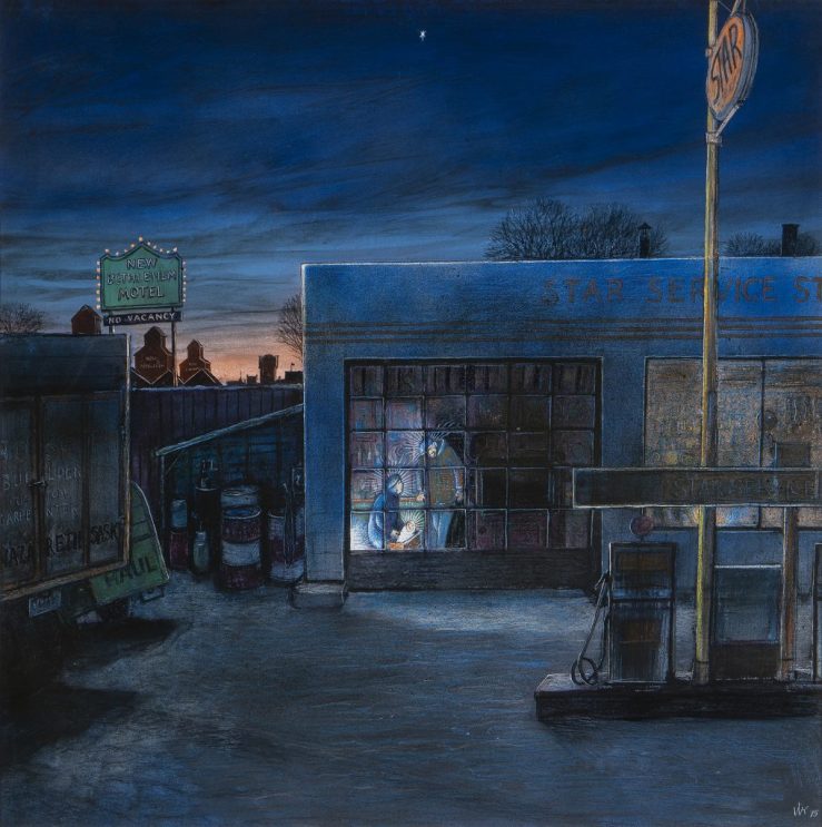 Kurelek, William_Stand-In for the Christmas Stable, Alberta