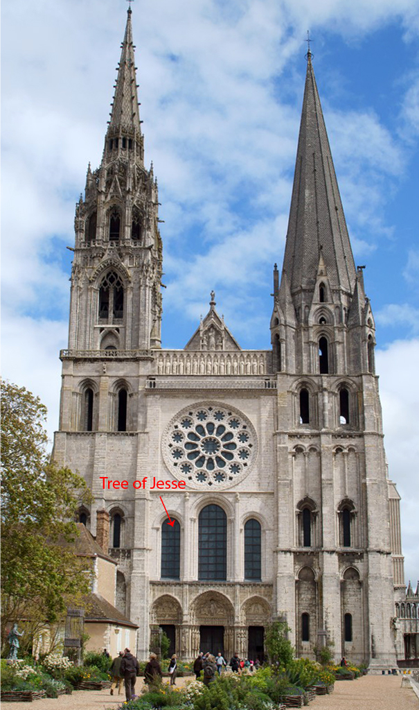 Chartres Cathedral with Tree of Jesse window