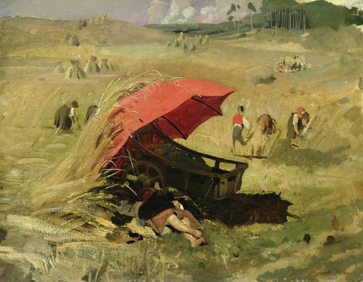 Lenbach, Franz von_The Red Umbrella