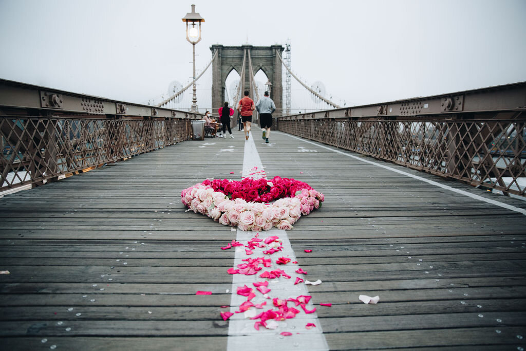 Floral Heart Project (Brooklyn Bridge)