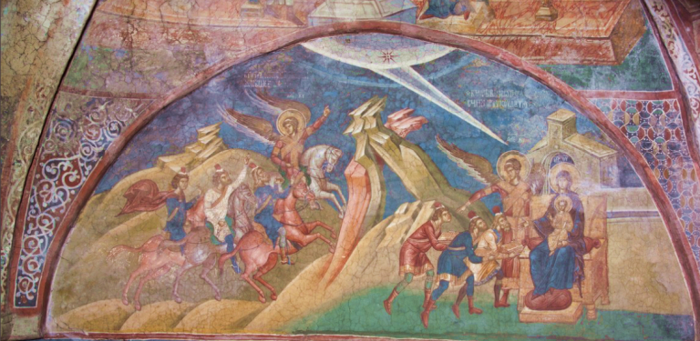 Journey and Adoration of the Magi (icon)