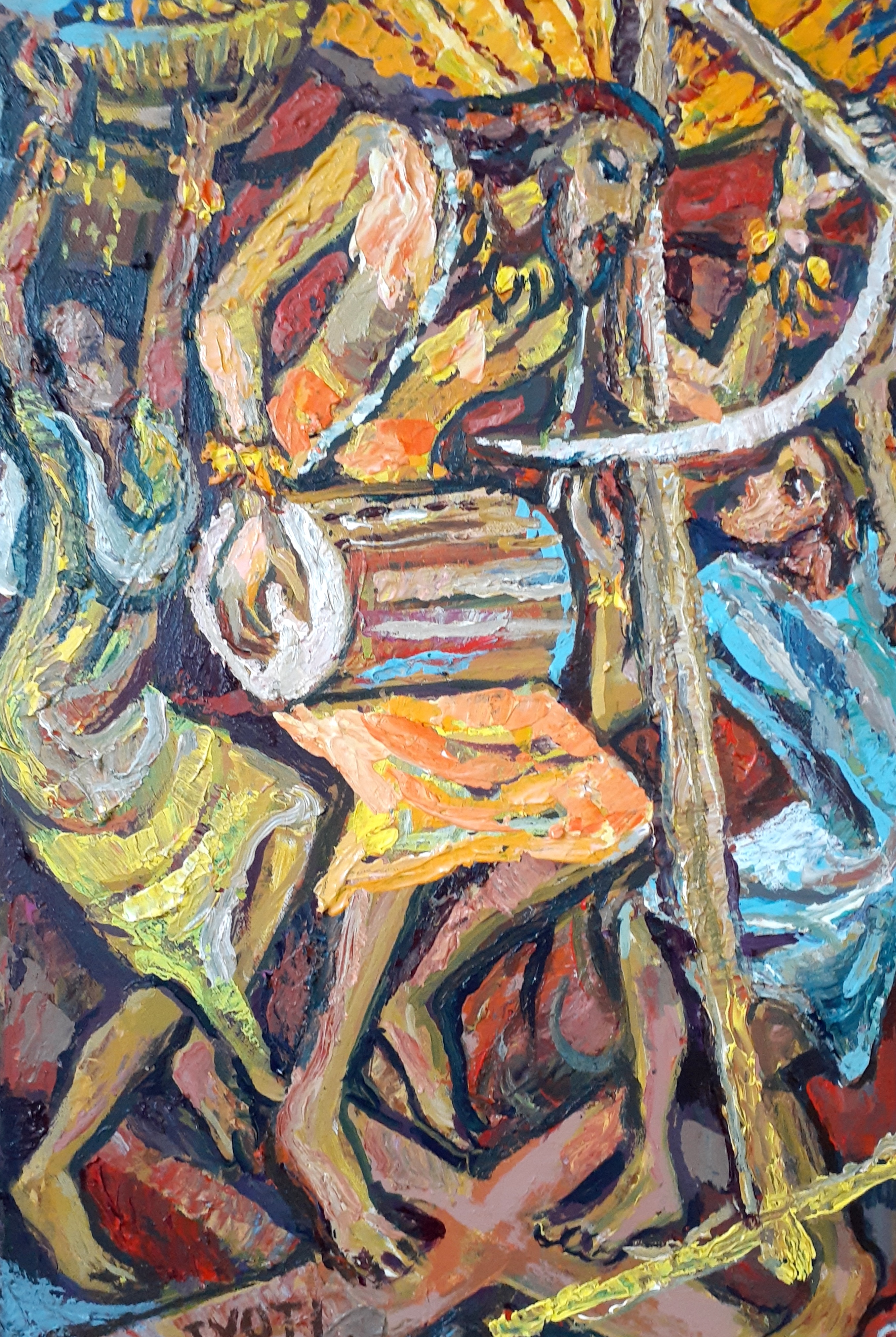 Sahi, Jyoti_Triptych of Salvation (central)