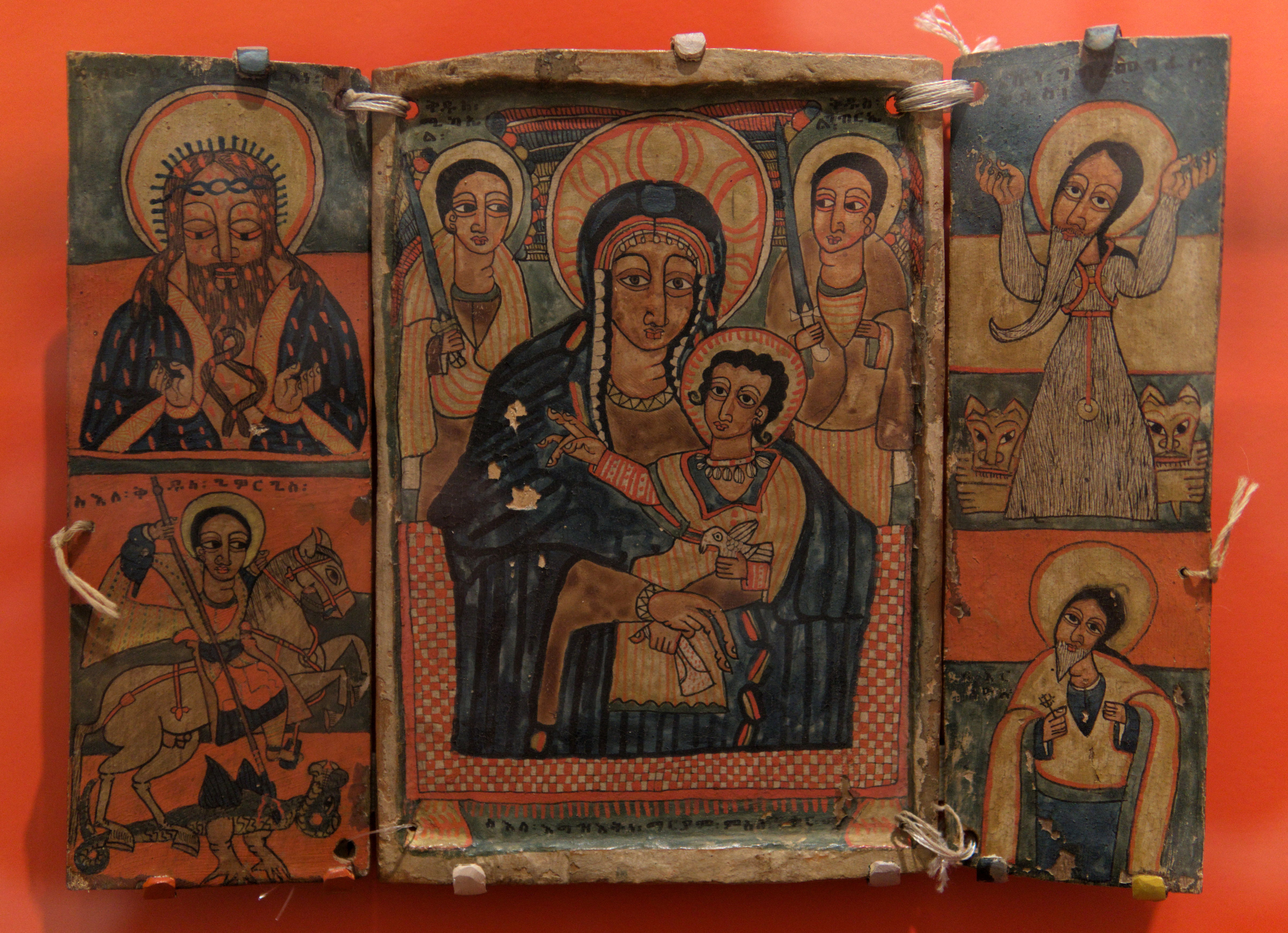 Virgin and Child triptych