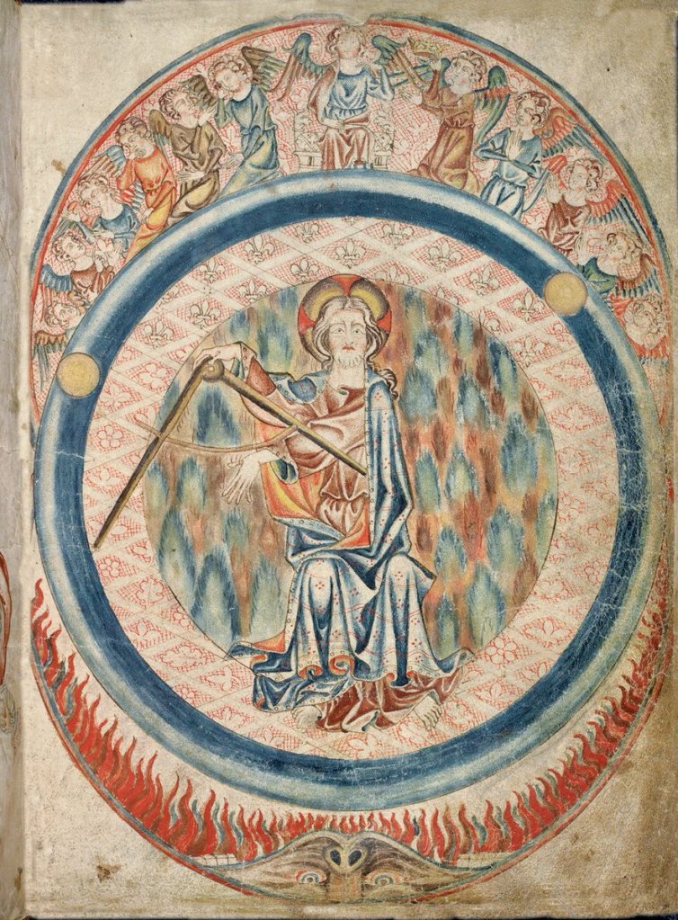 God with compass (Holkham Bible)