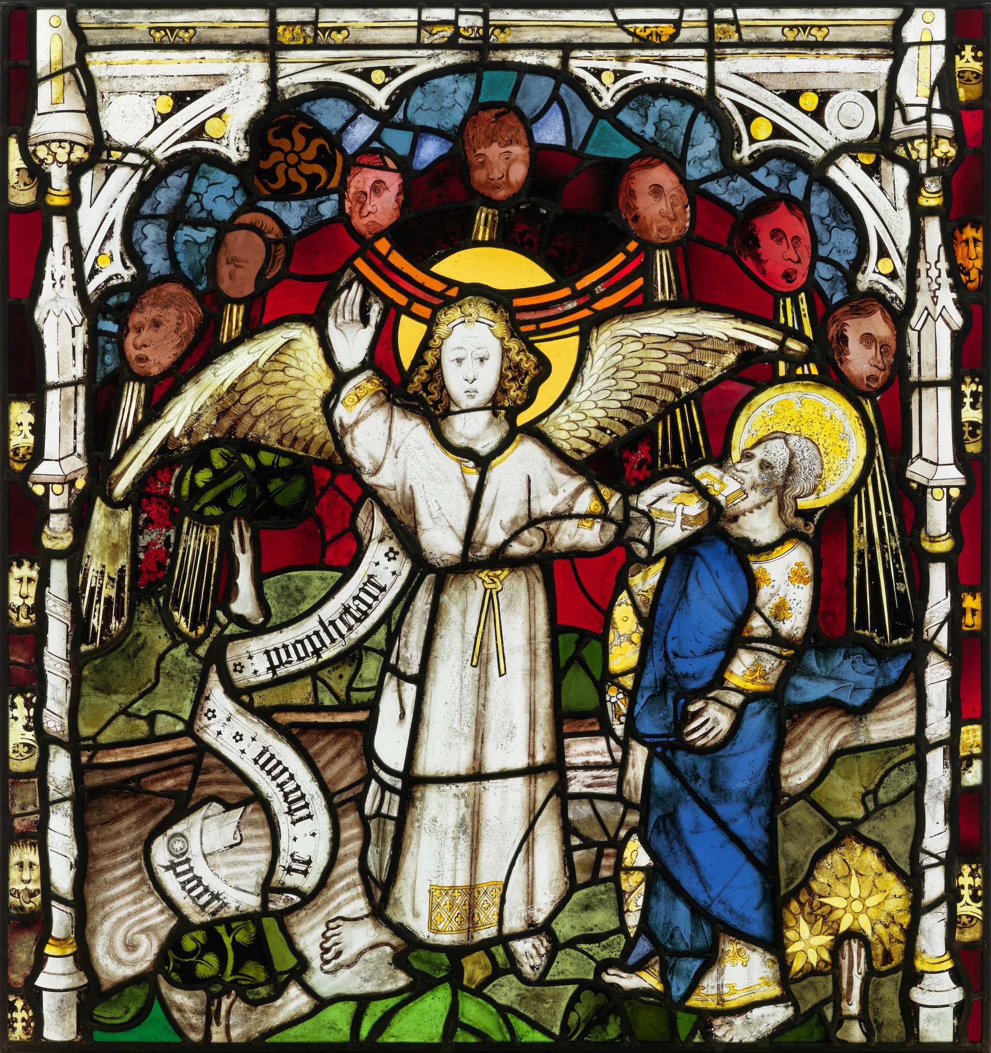 St. John takes the book from the angel (York)