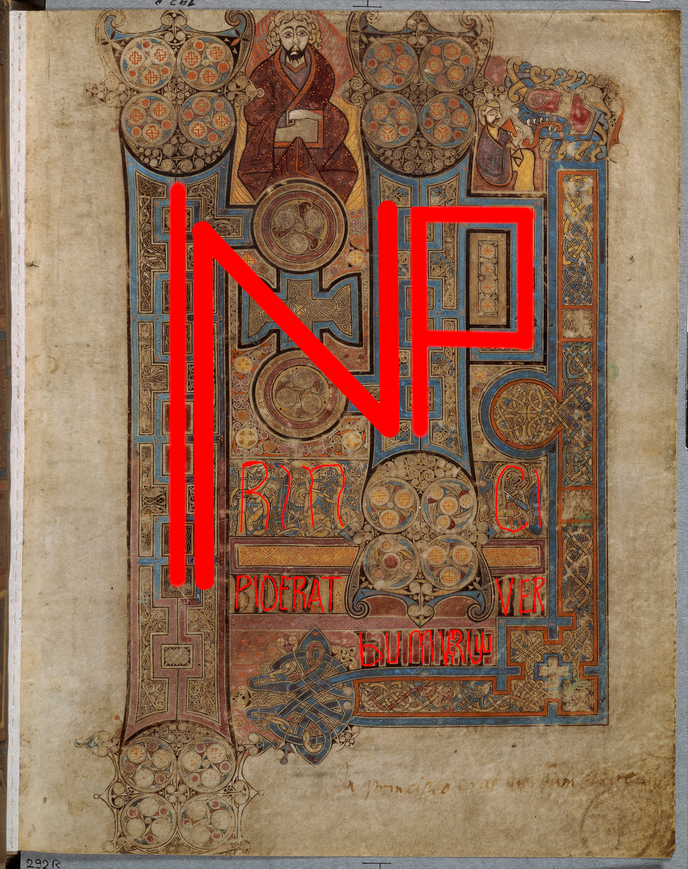 In the beginning (letters traced)