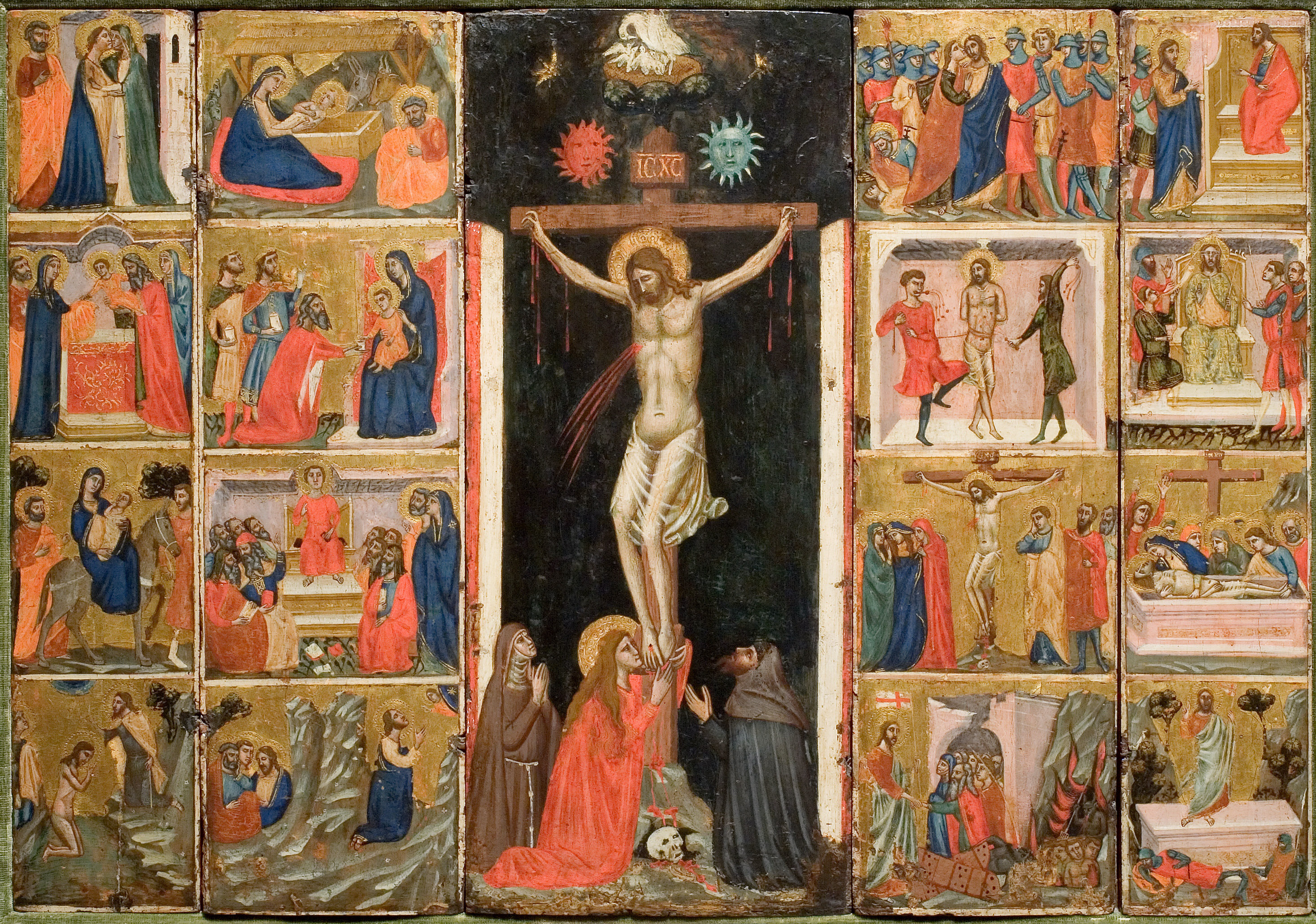 Pacino di Bonaguida_Tabernacle with Scenes from the Life of Christ