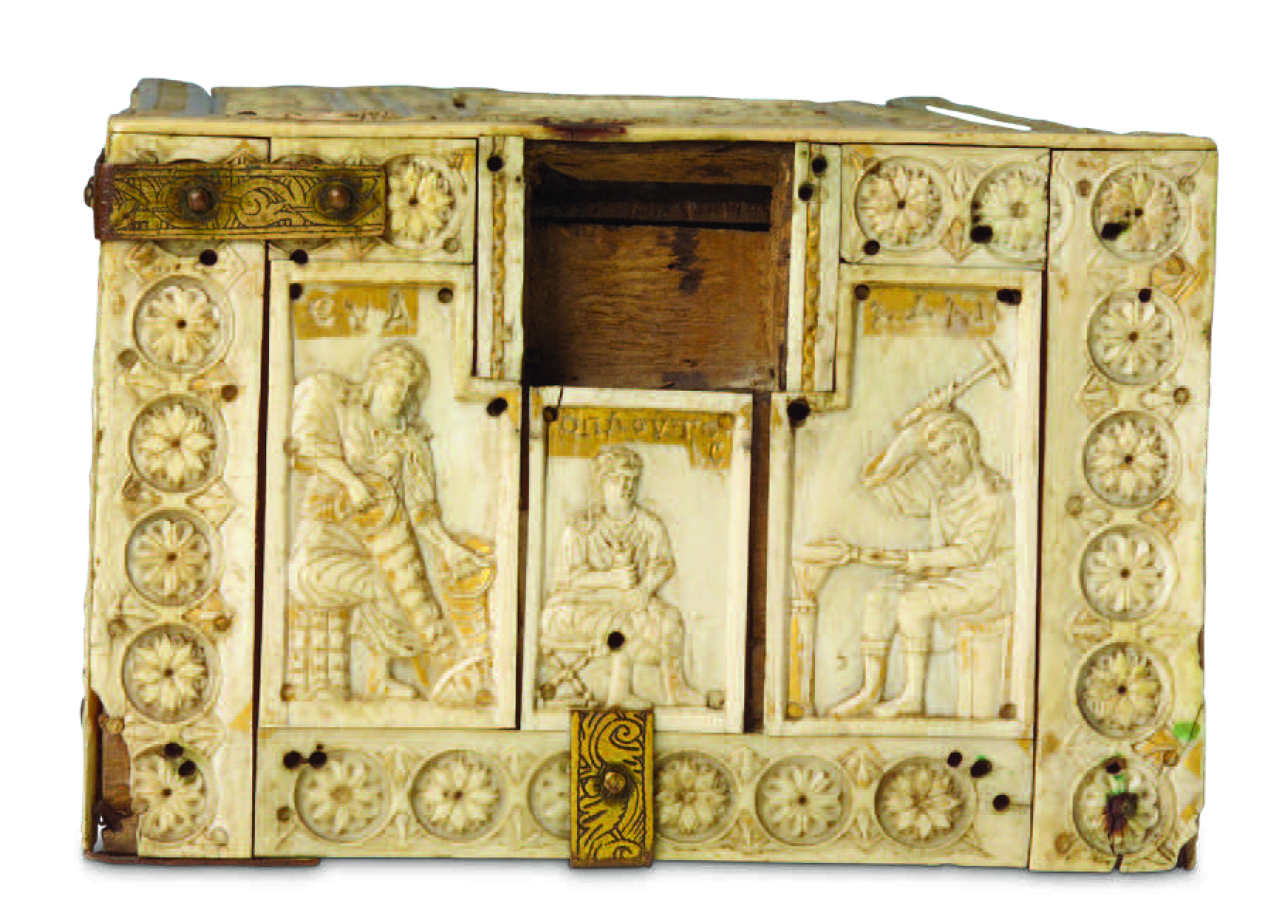 Adam and Eve blacksmithing (Darmstadt casket)